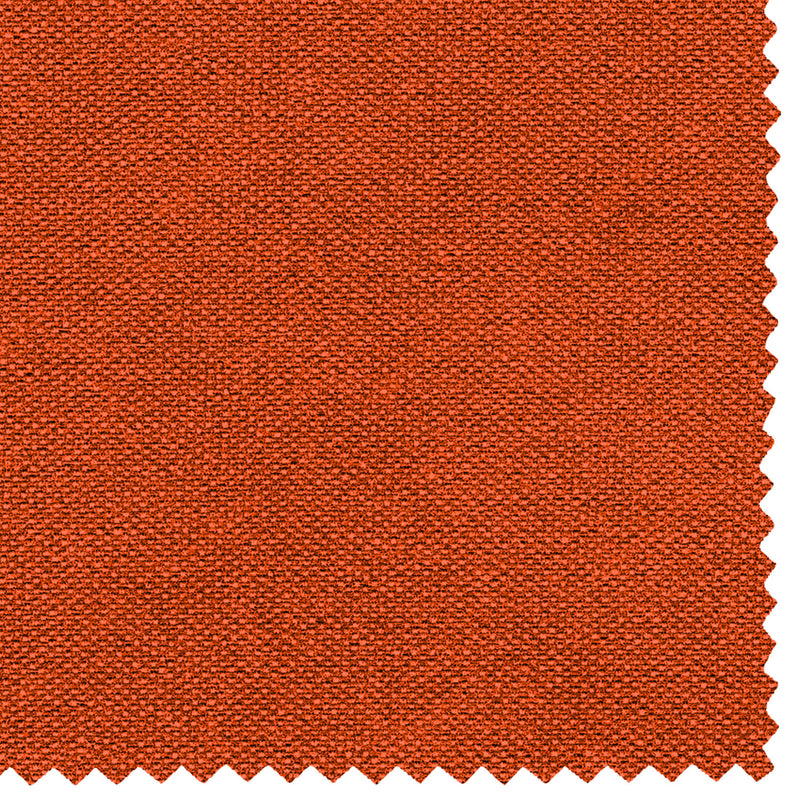 Baldiflex letto contenitore king size queen size senza testata in tessuto Cloe arancione close-up