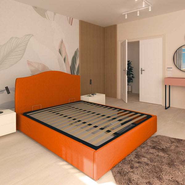 Lit coffre simple en tissu Vittoria