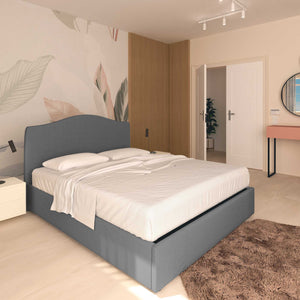 Lit coffre une place et demie en tissu Vittoria