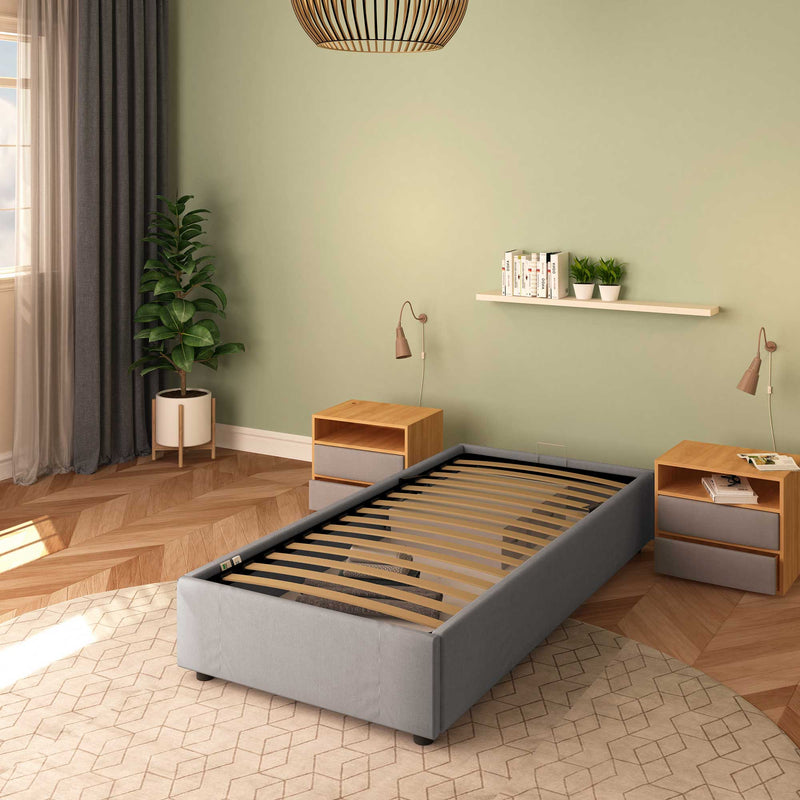 Senza Testiera Sommier Singolo Contenitore Letti Singoli Senza