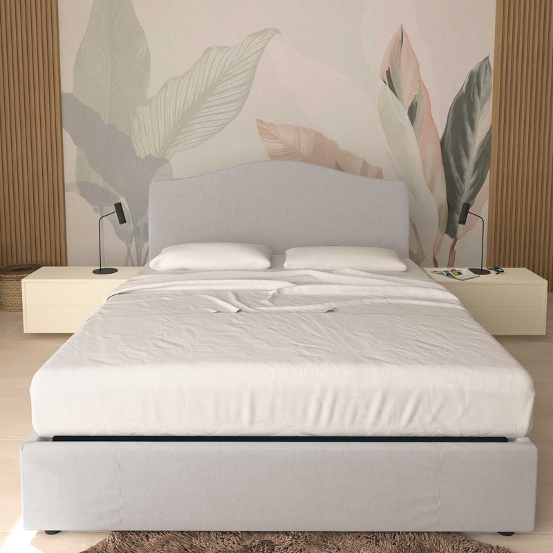 Queen size storage bed in Vittoria fabric