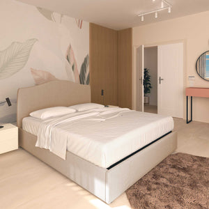 Lit coffre simple en tissu Vittoria