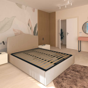 Lit coffre une place et demie en tissu Vittoria