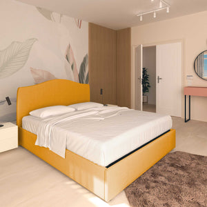 Lit coffre une place et demie en tissu Vittoria