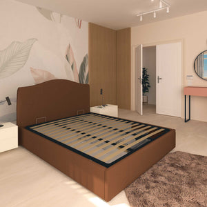 Lit coffre une place et demie en tissu Vittoria