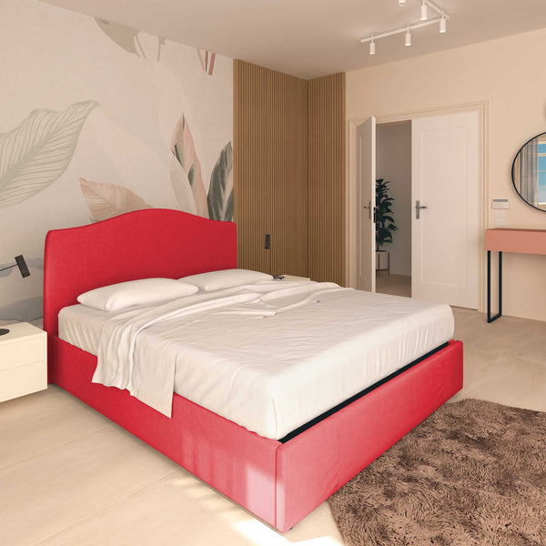 Lit coffre king size / queen size en tissu Vittoria