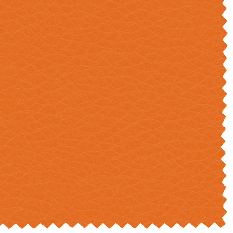Baldiflex letto contenitore piazza e mezza in ecopelle Moon arancione closeup