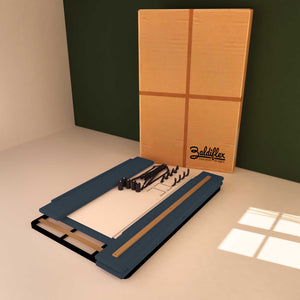 Baldiflex letto contenitore piazza e mezza in ecopelle sfoderabile Rossano blu notte scatola