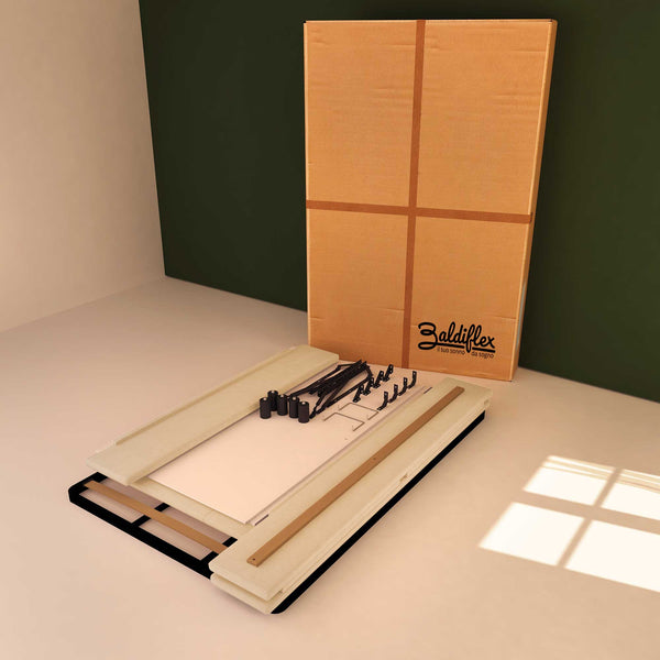 Baldiflex letto contenitore una piazza e mezza in tessuto sfoderabile Rossano beige scatola