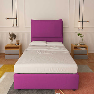 Bed without container one and a half size in Diana XL fabric