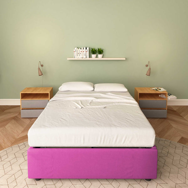 baldiflex letto tessuto fucsia una piazza e mezzo senza testata cloe