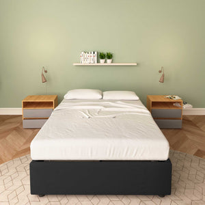 baldiflex letto tessuto nero una piazza e mezzo senza testata cloe