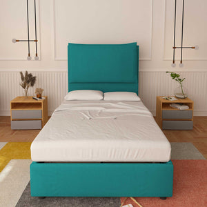 Bed without container one and a half size in Diana XL fabric