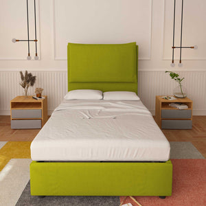 Bed without container one and a half size in Diana XL fabric