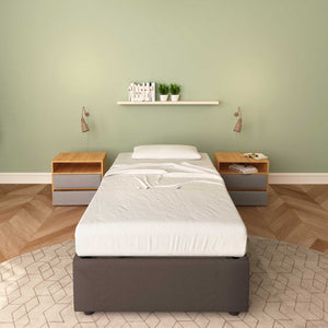 Single bed without container in Clara fabric