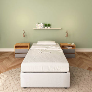 Single bed without container in Clara fabric
