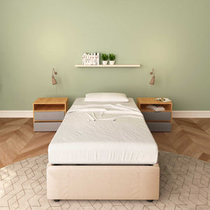 Single bed without container in Clara fabric