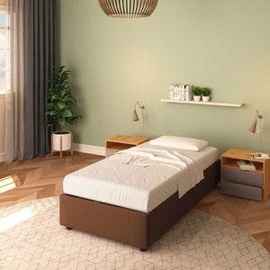Single bed without container in Clara fabric