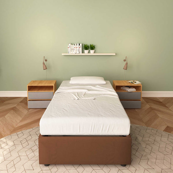Single bed without container in Clara fabric