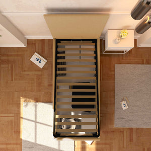 Baldiflex letto contenitore singolo in ecopelle sfoderabile Rossano beige top