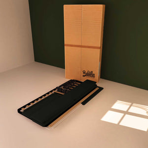 Baldiflex letto contenitore singolo in ecopelle sfoderabile Rossano nero scatola