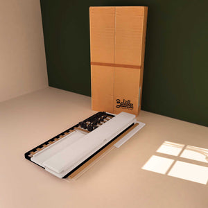 Baldiflex letto contenitore singolo in tessuto sfoderabile Rossano grigio chiaro scatola