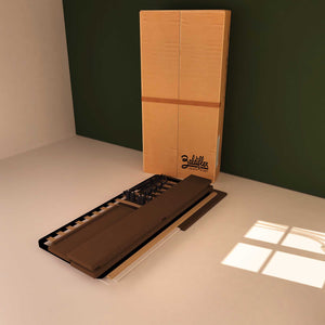 Baldiflex letto contenitore singolo in tessuto sfoderabile Rossano marrone scatola