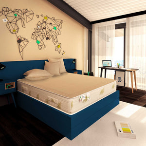 Baldiflex materasso in memory e poliuretano rivestimento in 100% cotone lato