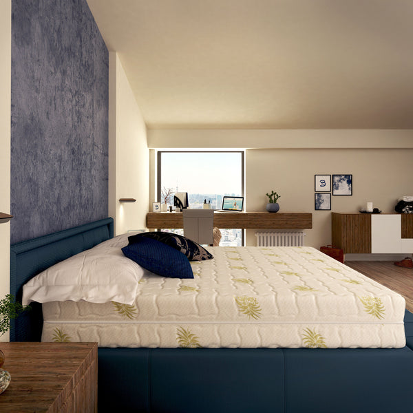 baldiflex materasso in memory bugnato fodera aloe vera sfoderabile laterale