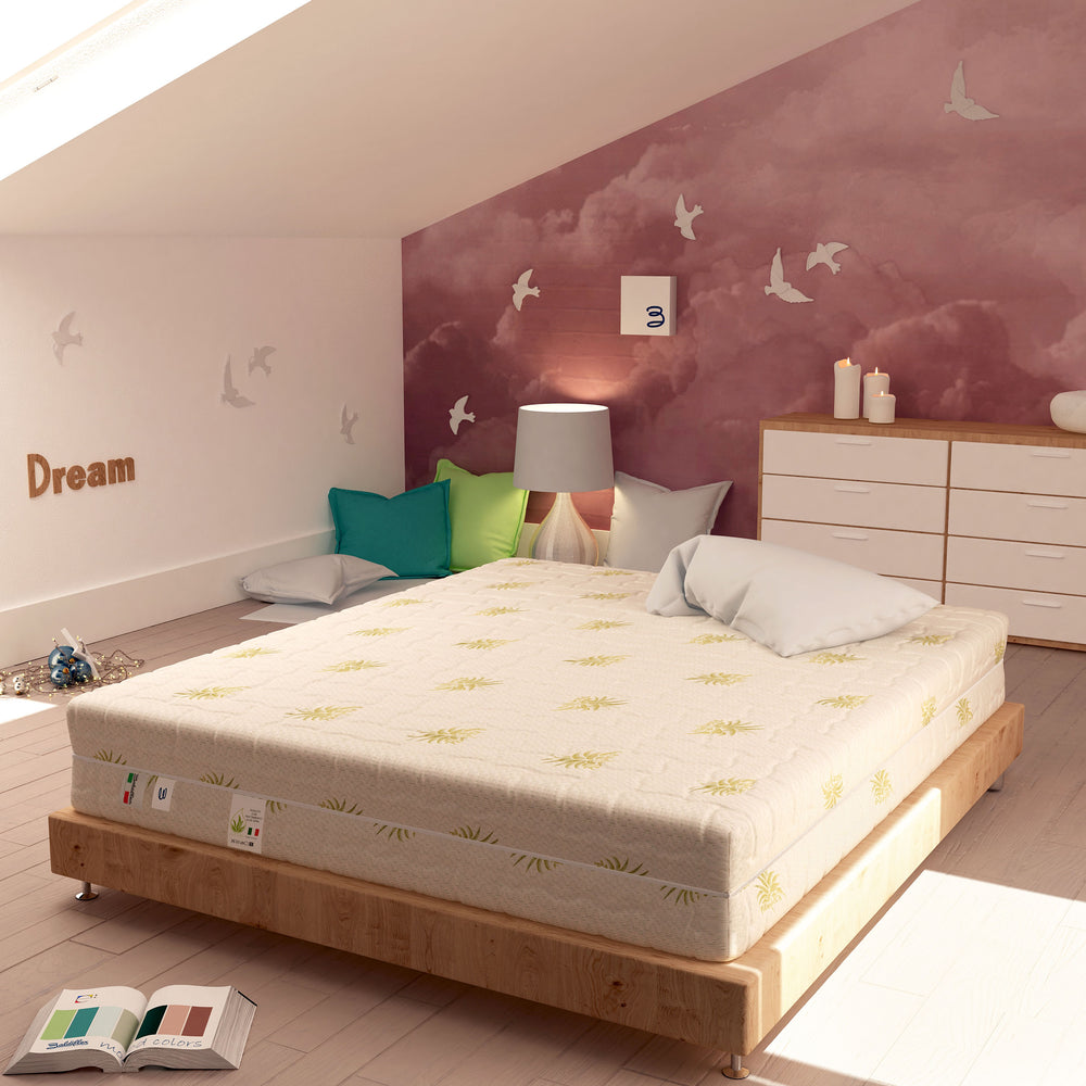 baldiflex materasso in memory bugnato 7 cm fodera aloe vera sfoderabile