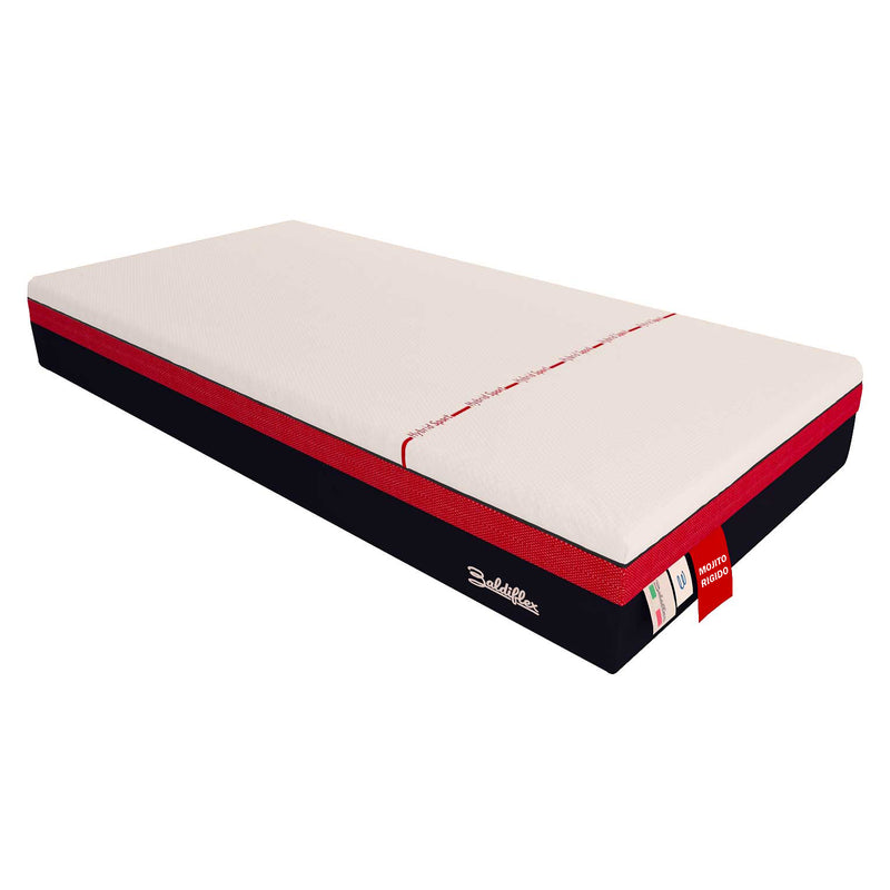 Mojito Rigid/Firm mattress in memory and rubber, 25 cm high