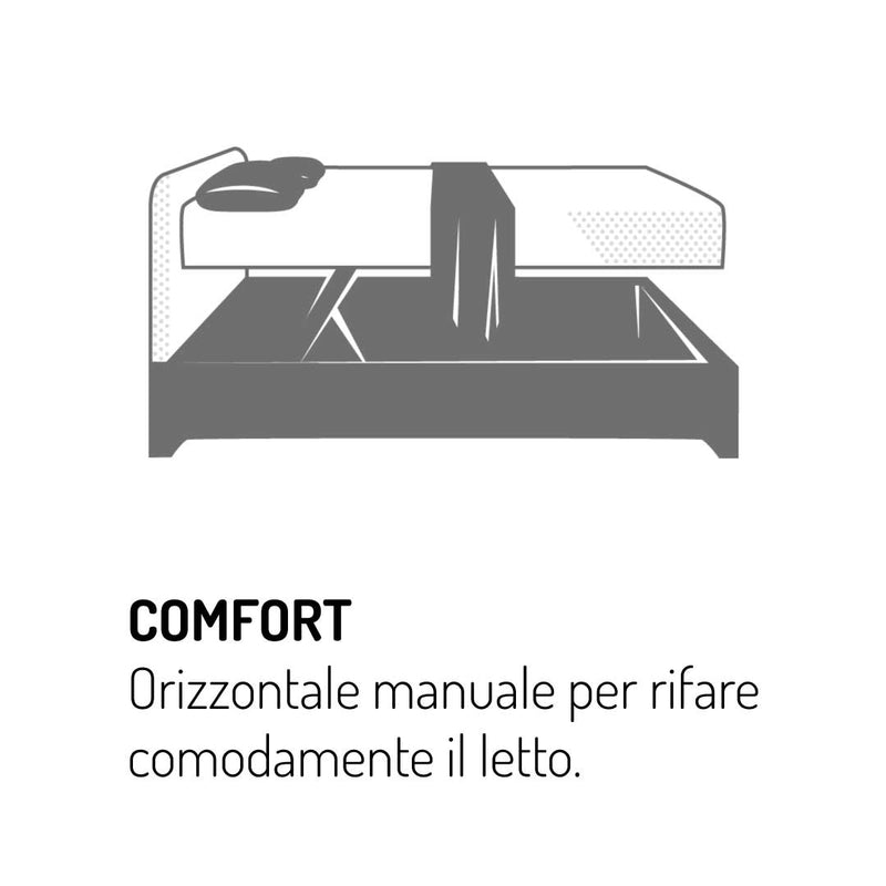 baldiflex letto mistral in legno e tessuto rete comfort