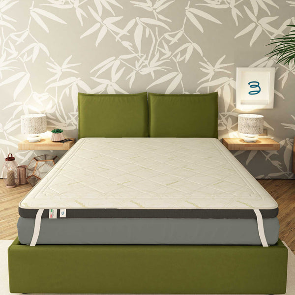 baldiflex topper in memory fodera bamboo frontale