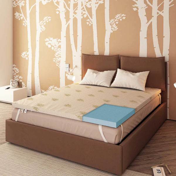 Topper in memory con lavorazione liscia Deluxe Soffice Aloe 130x190h6 cm - Outlet