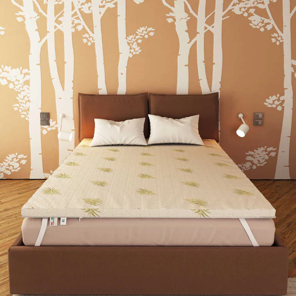 Topper in memory con lavorazione liscia Deluxe Soffice Aloe 130x190h6 cm - Outlet