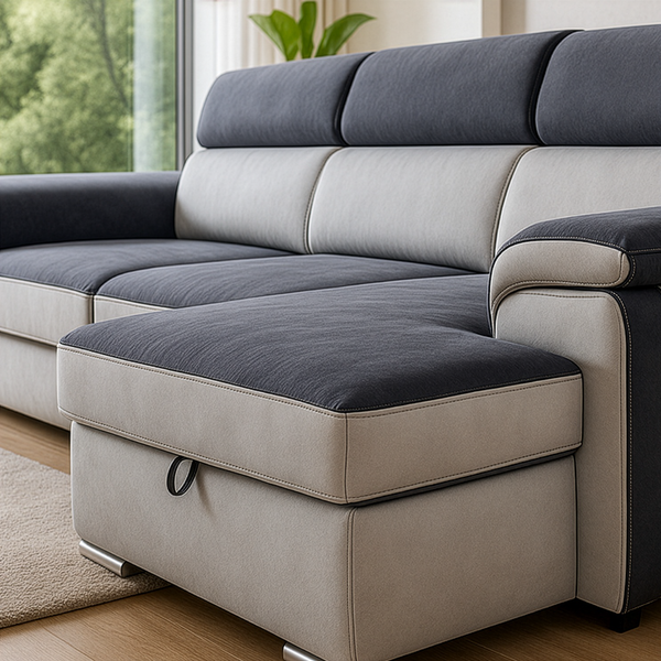 Boretto corner sofa bed with peninsula