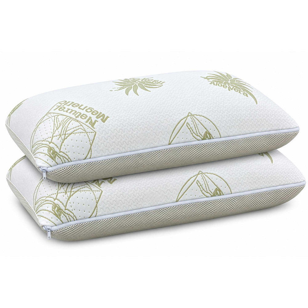 Pair of memory foam cushions with 3D Aloe lining