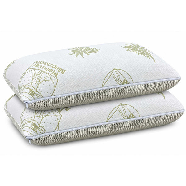 Coppia cuscini saponetta memory con fodera in Aloe 3D