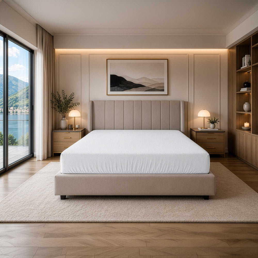 Protège-matelas en tissu Jacquard