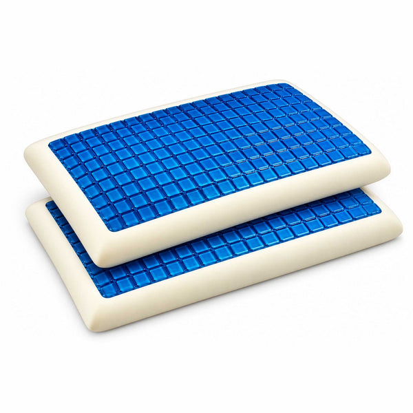 Coppia cuscini memory e gel traspiranti