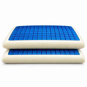 Coppia cuscini memory e gel traspiranti
