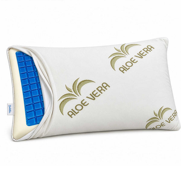 Coppia cuscini memory e gel traspiranti