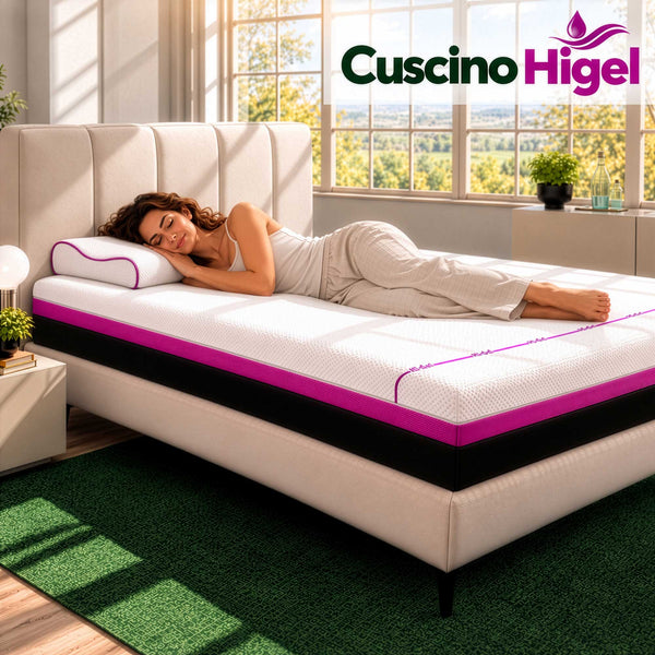 Cuscino cervicale memory e gel Higel