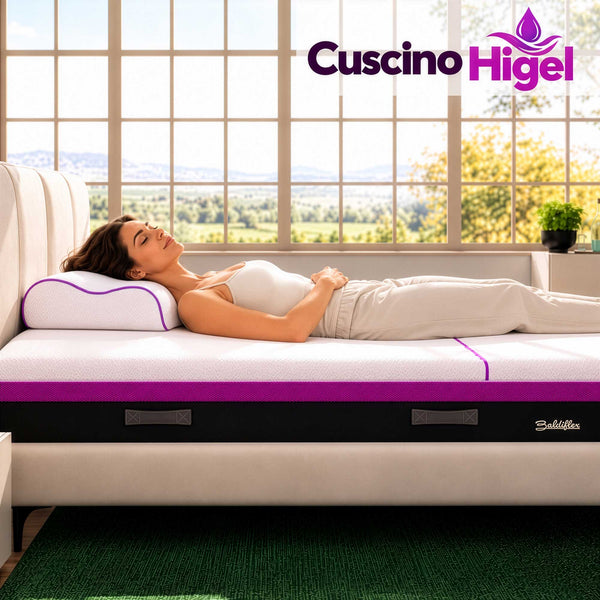 Cuscino cervicale memory e gel Higel