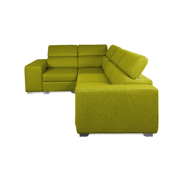 Divano letto angolare con due cubi pouf Gregory