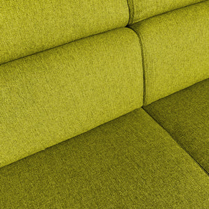 Divano letto angolare con due cubi pouf Gregory