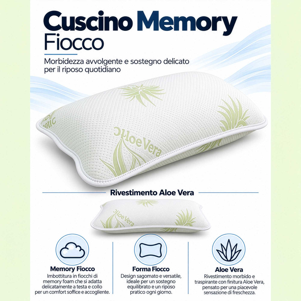 coppia cuscini fiocco aloe vera vista frontale