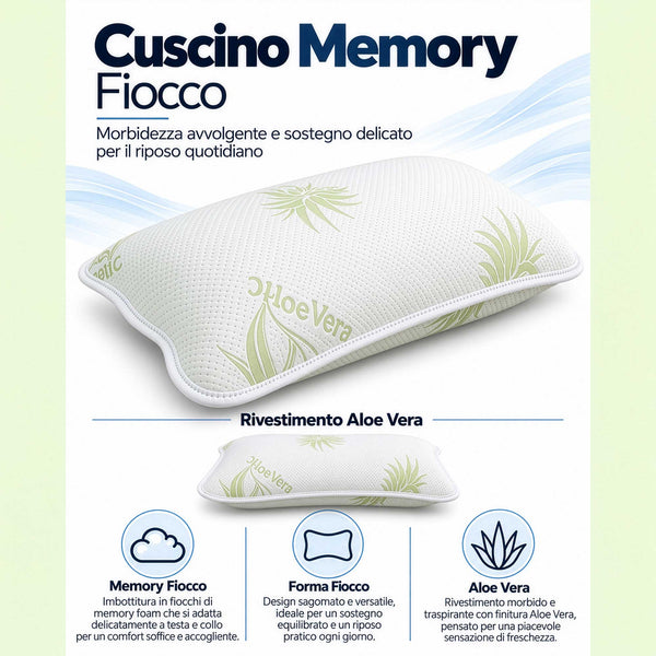 Coppia cuscini memory Fiocco