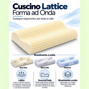 infografica cuscino lattice cervicale