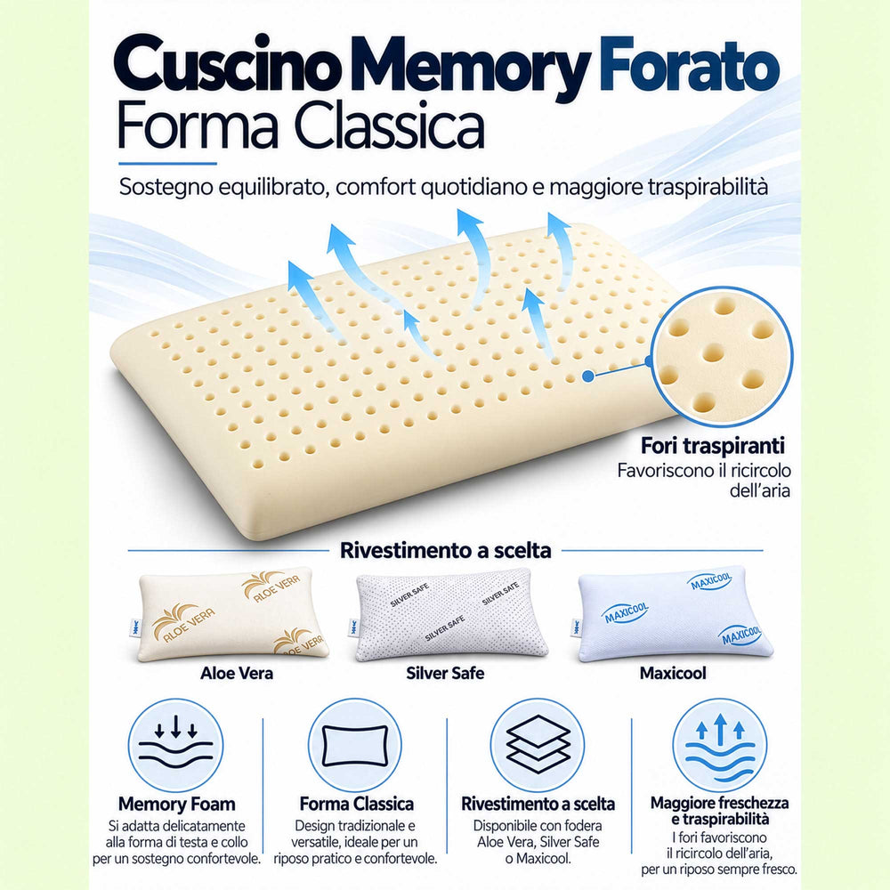 lastra cuscino memory forato baldiflex
